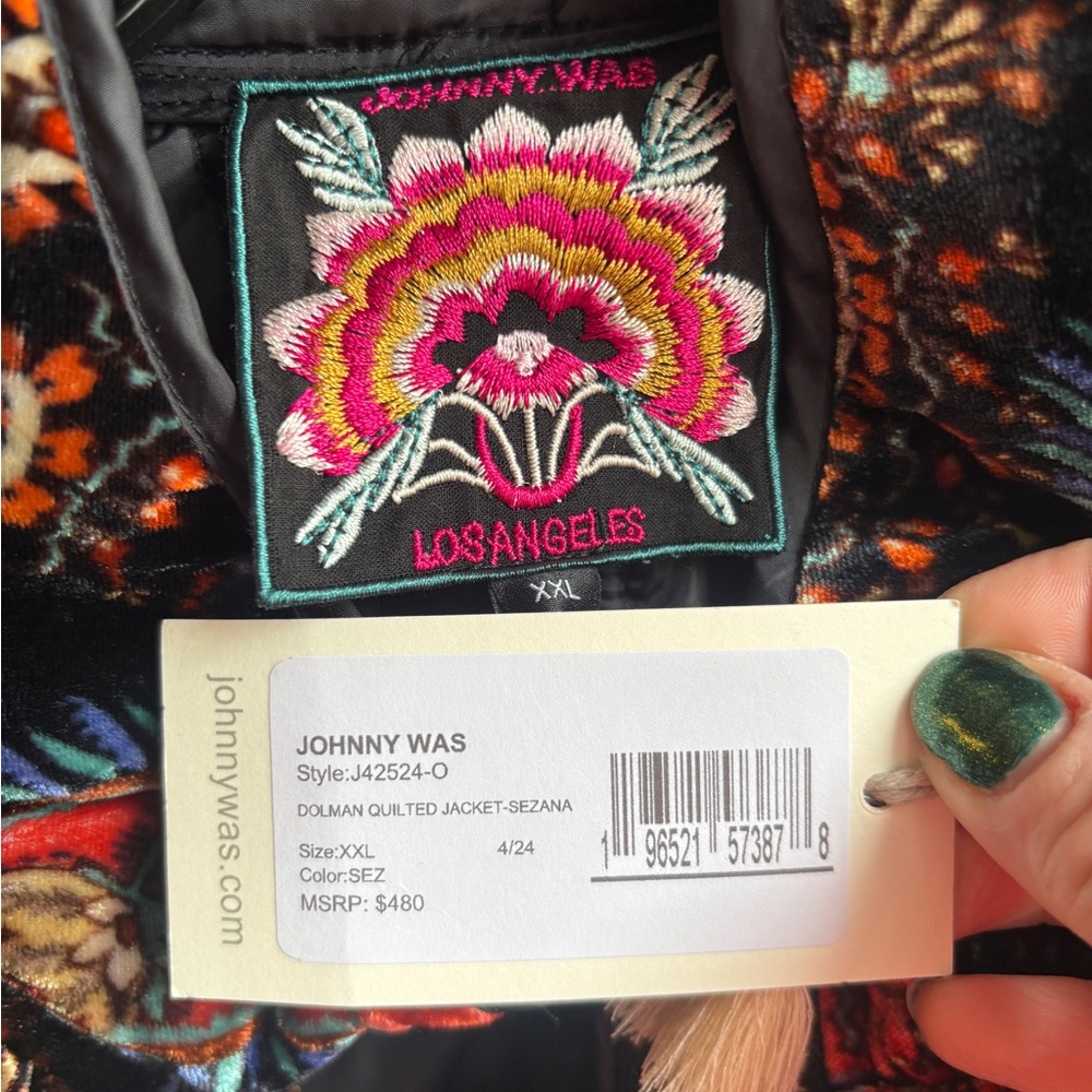 NWT Johnny Was Dolman Quilted Paisley Bomber Jacket | Women’s Plus XXL / 2X - Picture 3 of 16